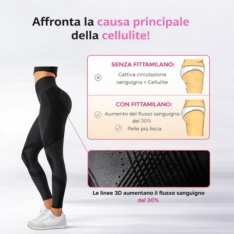 Leggings 3D Fitta Milano – Ridefinisci la tua silhouette senza sforzo